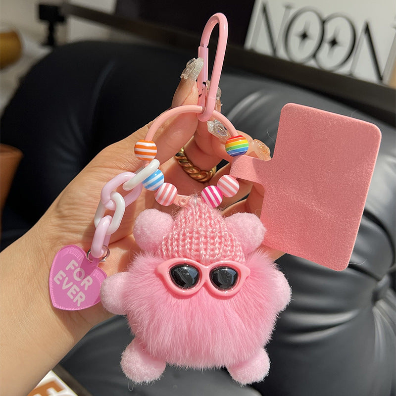Wholesale Wholesale cute Rex rabbit fur briquettes bag pendants